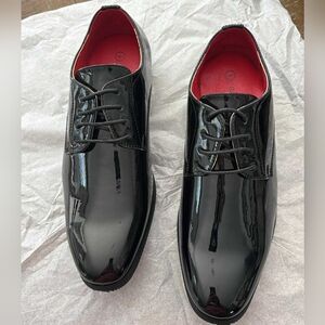 Bruno Marc Classic Black Men's Dress Shoes Size 9 Wedding Formal